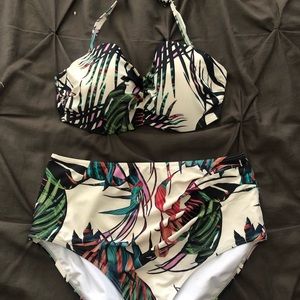 Figleaves high waisted bikini set